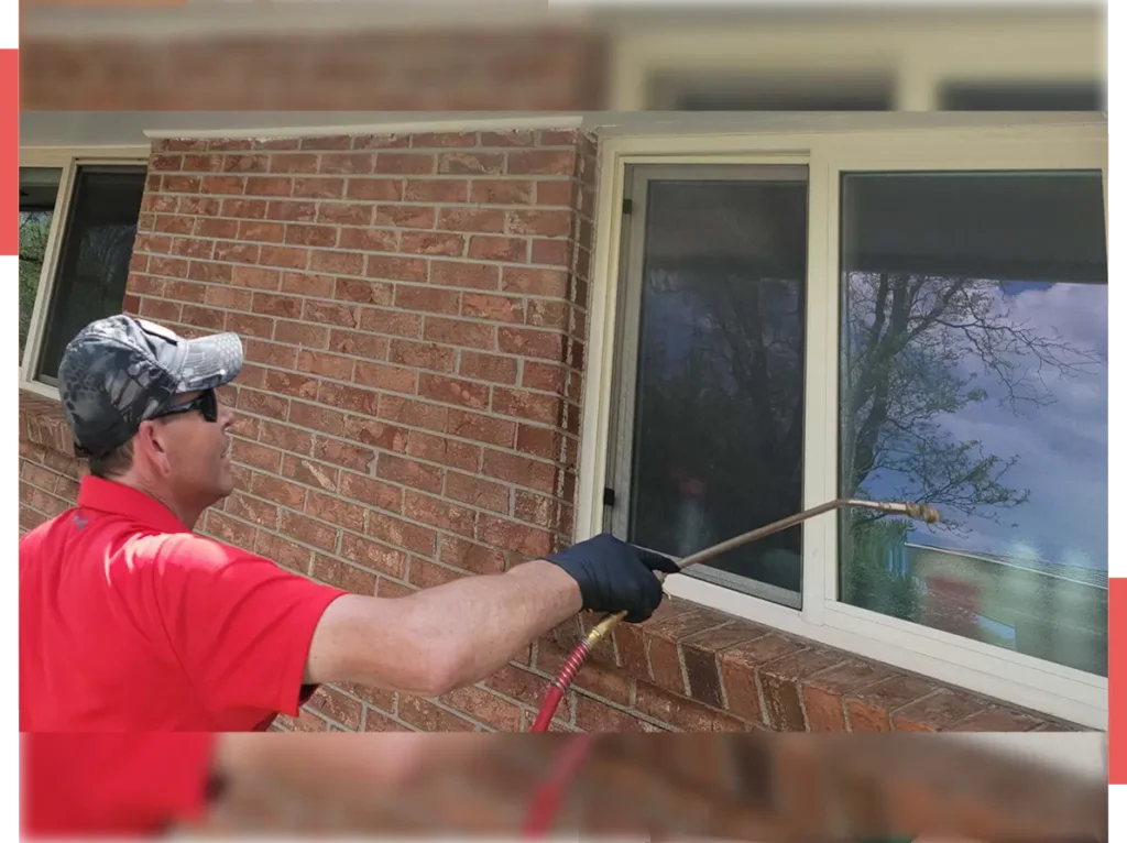 Jim doing pest control