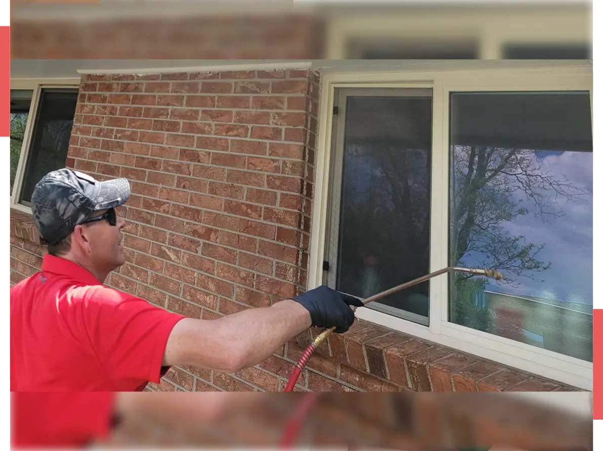 Jim doing pest control